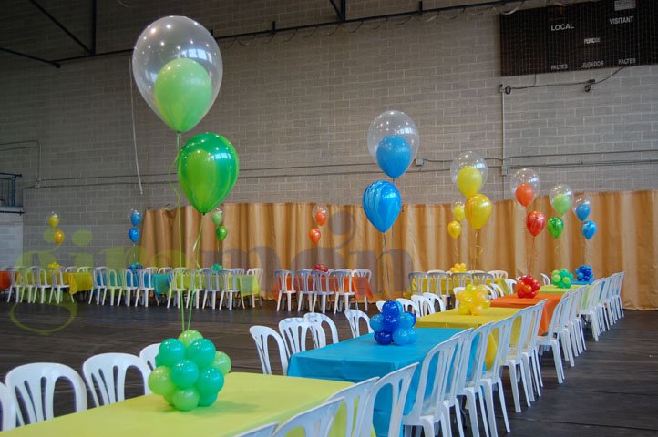 Decoracion fiestas infantiles, globos, arcos, centros de mesa, helio, Mesas