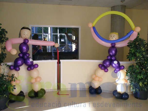 figuras animales con globos para decoración infantil - Giramón