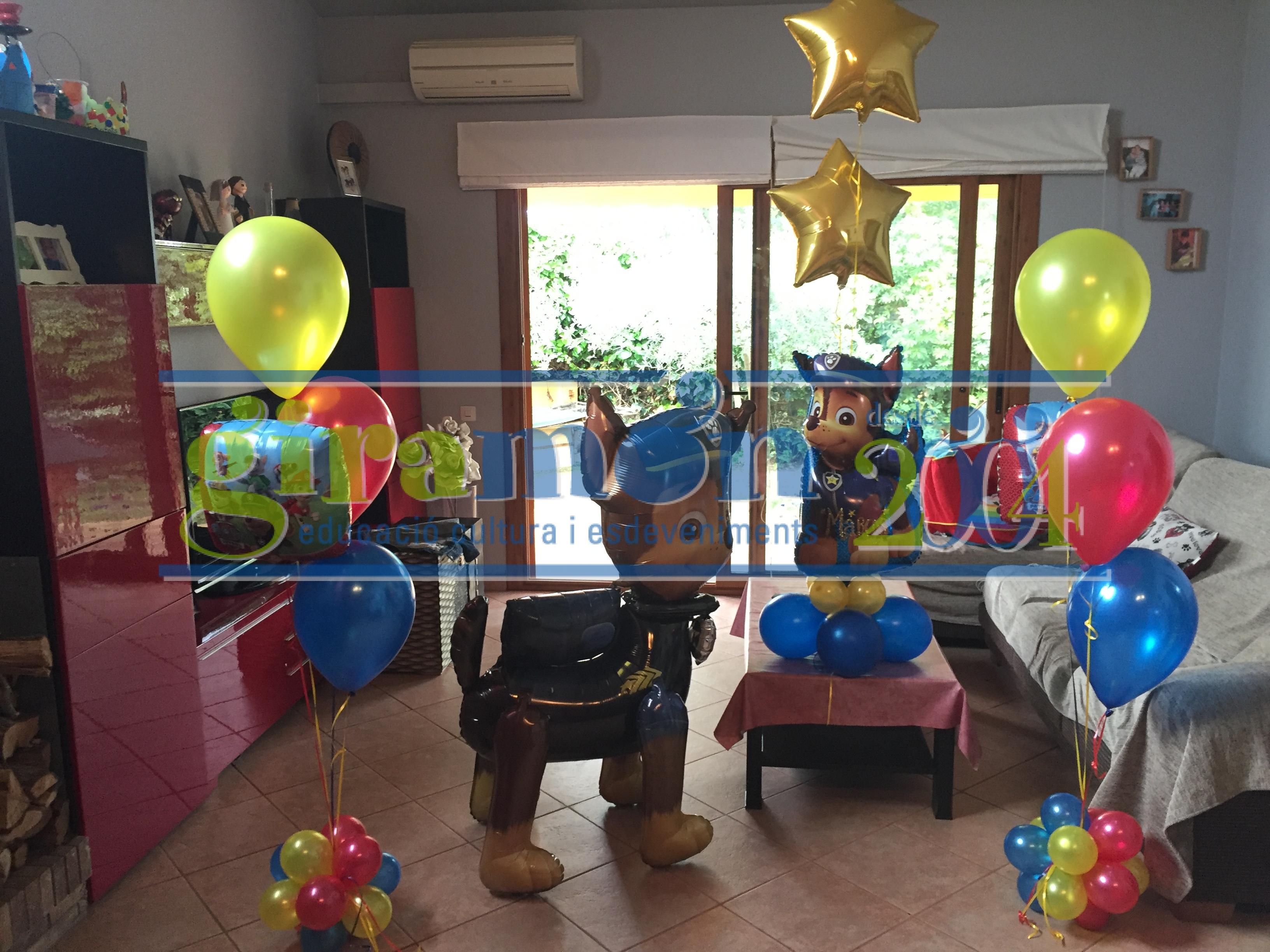 Decoración de cumpleaños de la patrulla canina para niños, globo