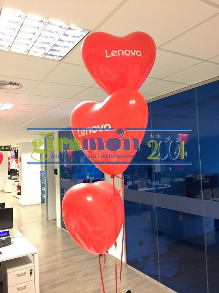 ramo globo corazon personalizado
