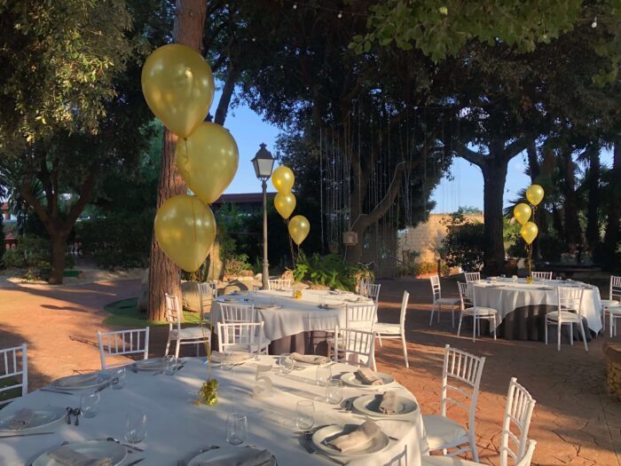 centros de mesa con globos de helio