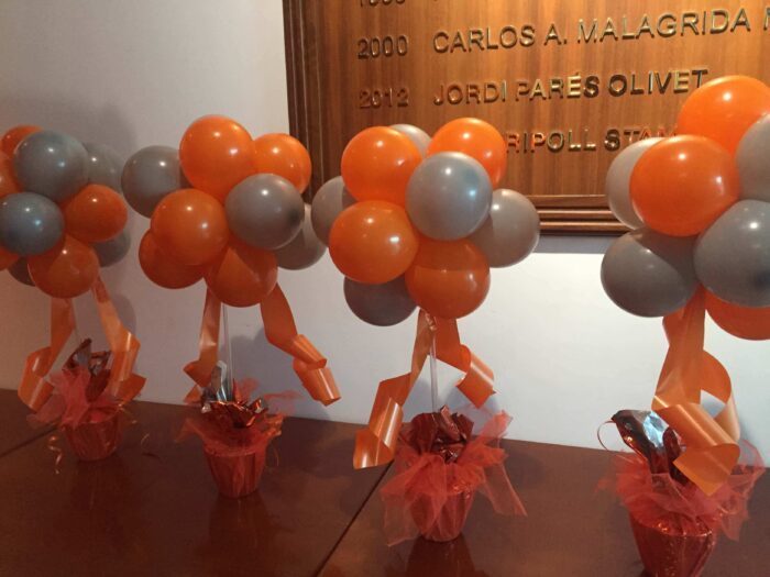 centro de mesa con globos