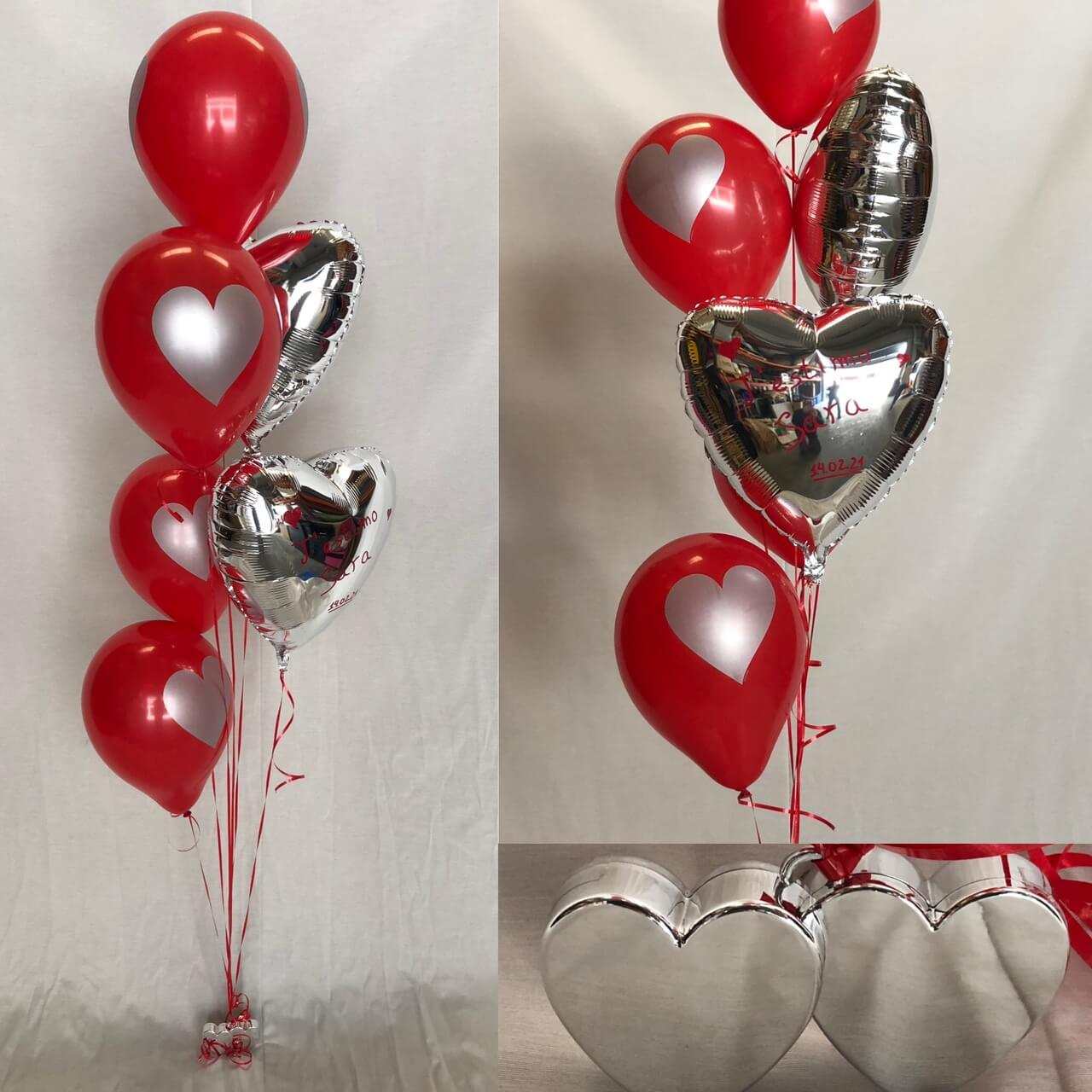 Decoración con globos para San Valentín