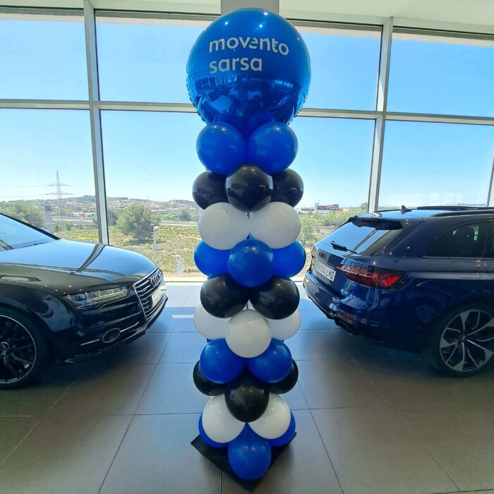 Columna de globos de 2,5m con globo personalizado