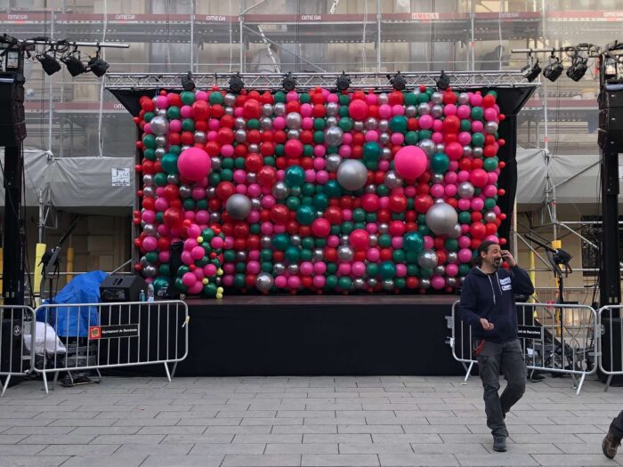 paredes de globos para eventos